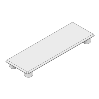 60-140-2 MODULAR SOLUTIONS POLYAMIDE PART<br>END CAP 45MM X 135MM LIGHT GRAY